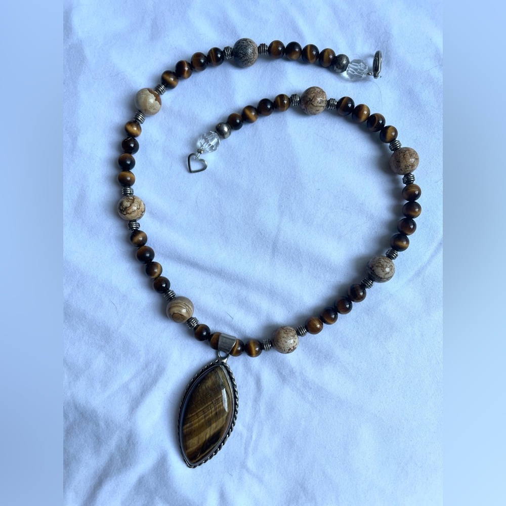Handmade tigers eye necklace